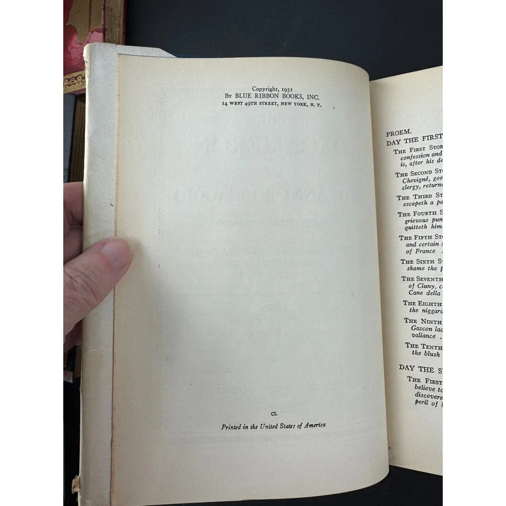 The Decameron Giovanni Boccaccio 1931 Blue Ribbon Steele Savage Illustrated‎
